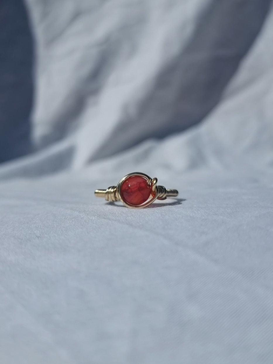 Cyra - Dragon Vein Agate Ring
